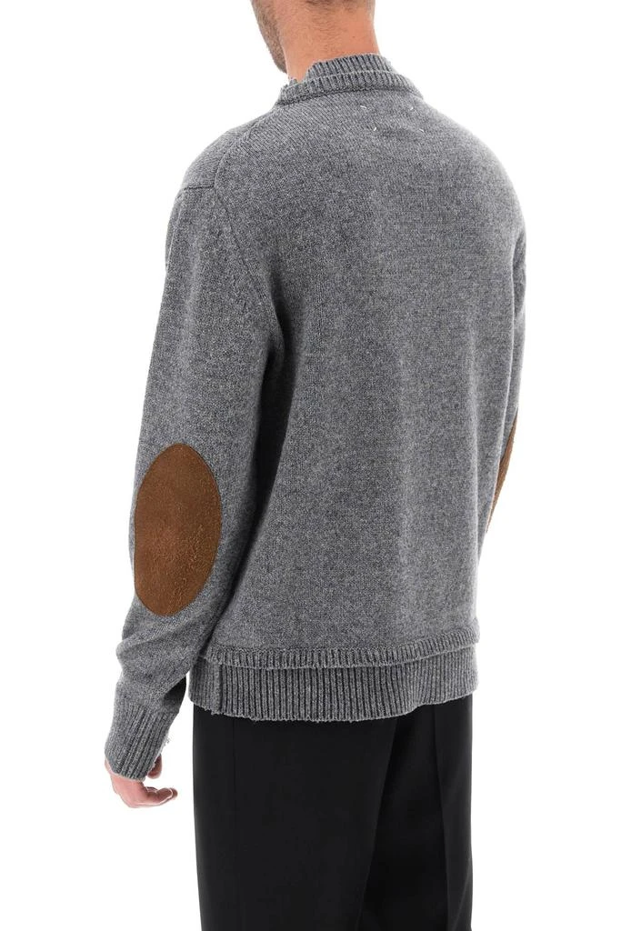 MAISON MARGIELA crew neck sweater with elbow patches 3