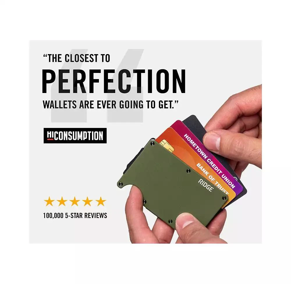 The Ridge Men's RIDGE WALLET - Basecamp Orange - Money Clip 8