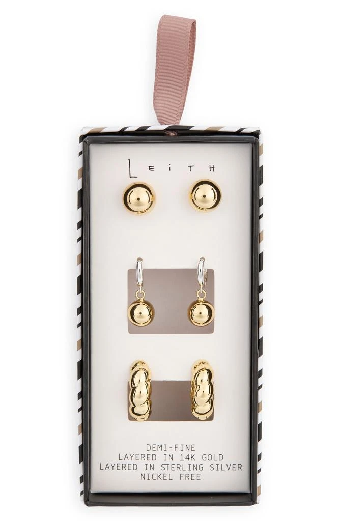 Leith 3-Pack Assorted Earrings