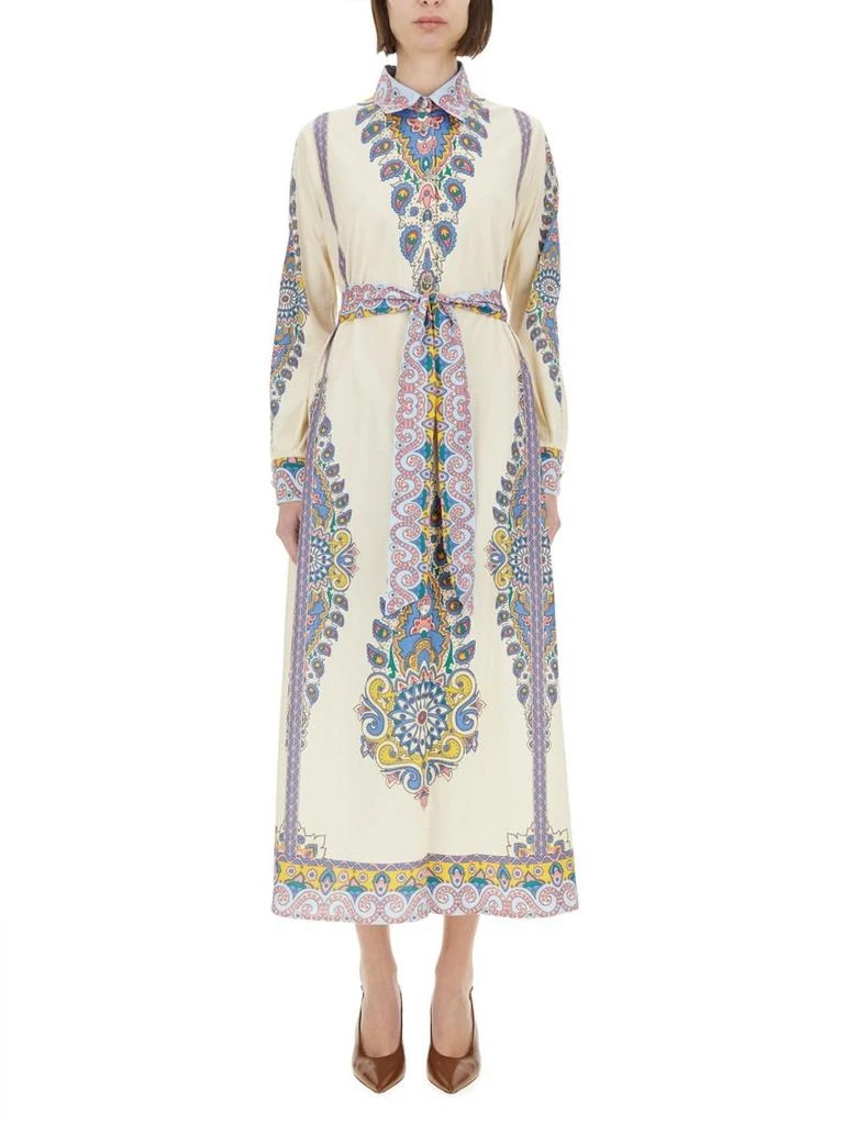 ETRO Etro Paisley Printed A-Line Midi Shirt Dress from Cettire