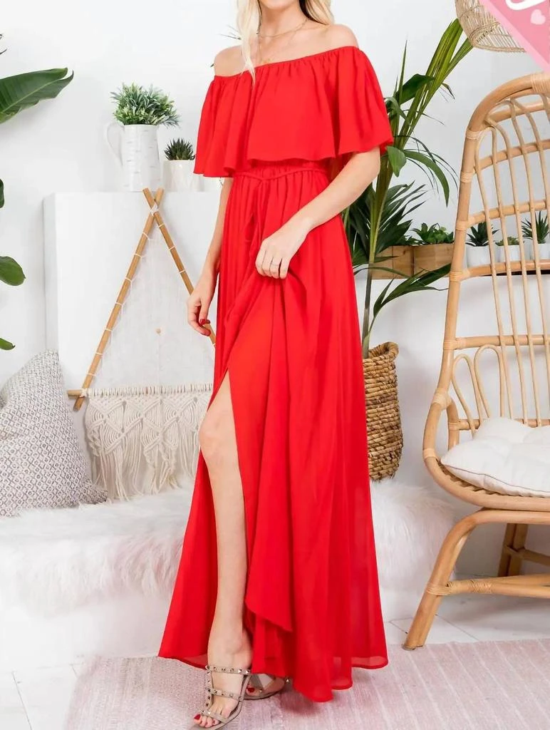 maxi chiffon dresses sale Vale Chiffon Maxi Dress Pink / XL