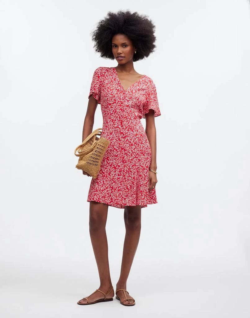 Madewell Flutter-Sleeve Mini Dress in Floral 2