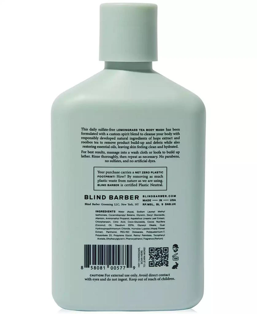 Blind Barber Lemongrass Tea Body Wash, 12 fl oz 2