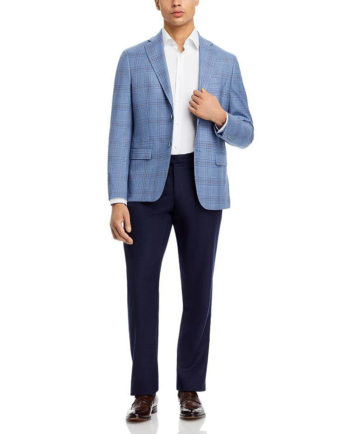 Robert Graham Modern Fit Light Blue & Tan Plaid Sport Coat 2
