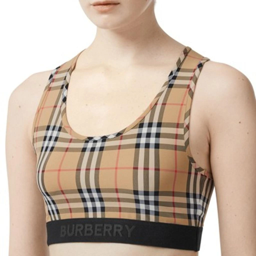 Burberry Logo detail vintage check bra top 2