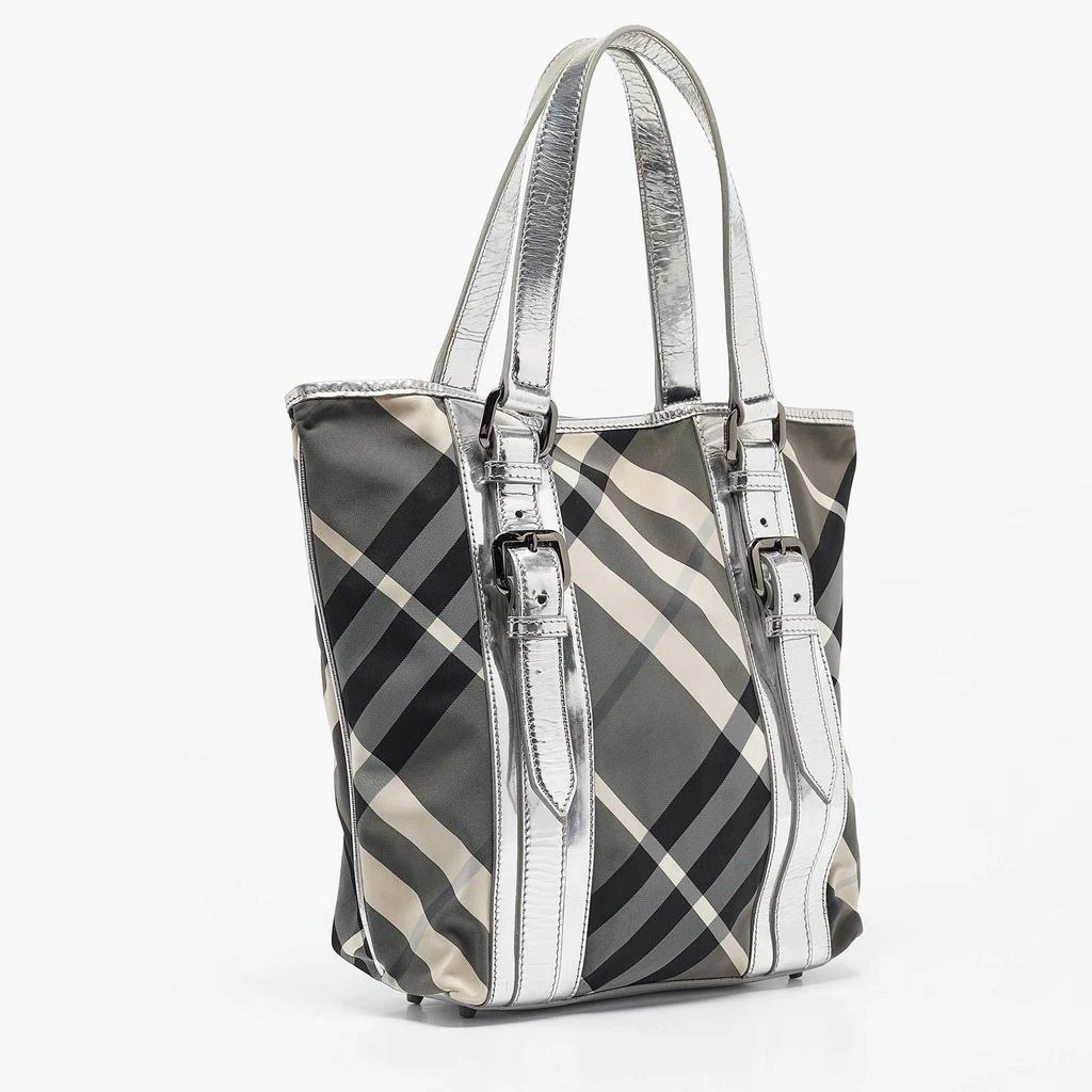 Burberry Burberry Silver Beat Check Nylon Victoria Tote 3