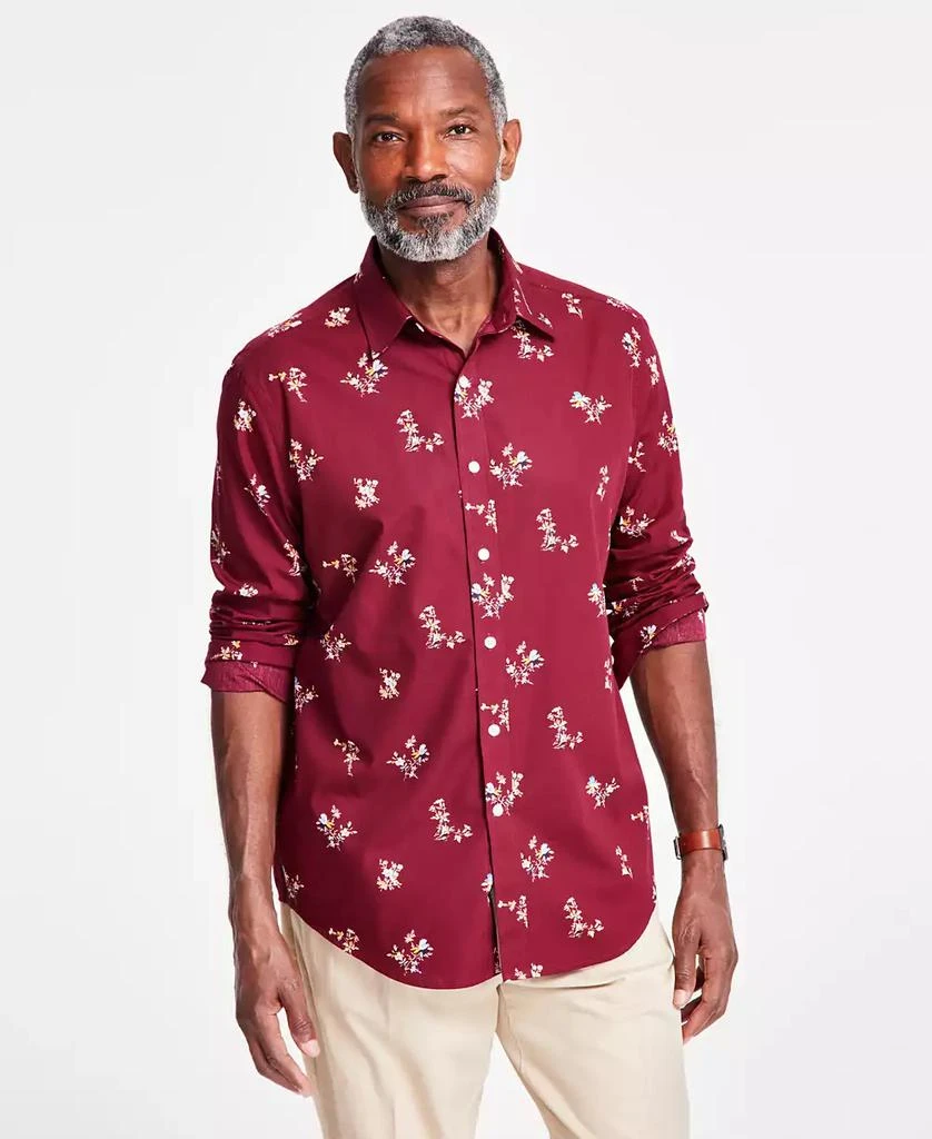 Club Room Men's Phineas Long Sleeve Button-Front Floral Print Shirt, Exclusively at Macy's 1