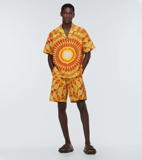 Valentino Printed silk and cotton Bermuda shorts 2