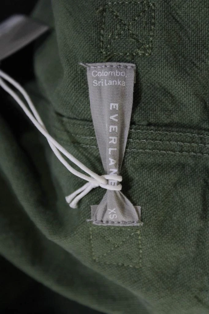 Everlane Womens The Canvas Organic Cotton Anorak  Forest Green 6