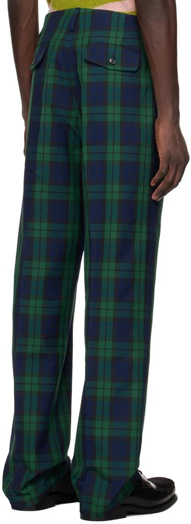 Molly Goddard Navy & Green Nathan Trousers 3