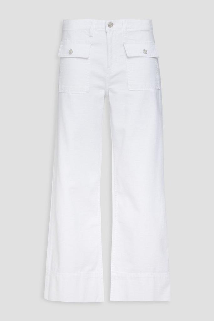 FRAME Cropped cotton straight-leg pants