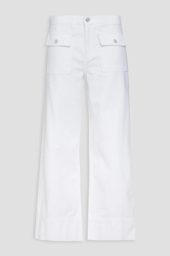 FRAME Cropped cotton straight-leg pants 1