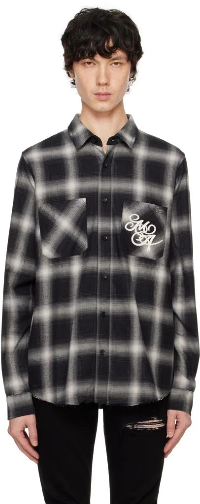 AMIRI Black 'Amiri Swirl' Flannel Shirt 1