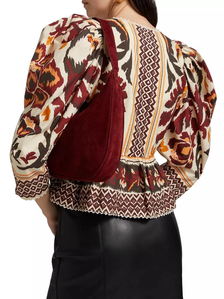 Farm Rio Toucans Scarf Puffed Sleeve Blouse 6