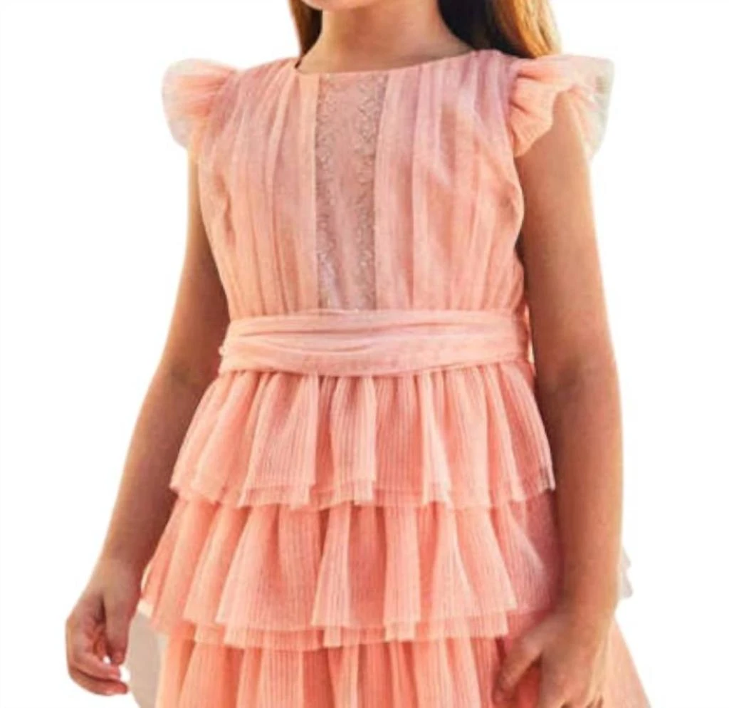 open lace back dress Mayoral Sugar Pink Knit Dress & Hat Set 1-2M