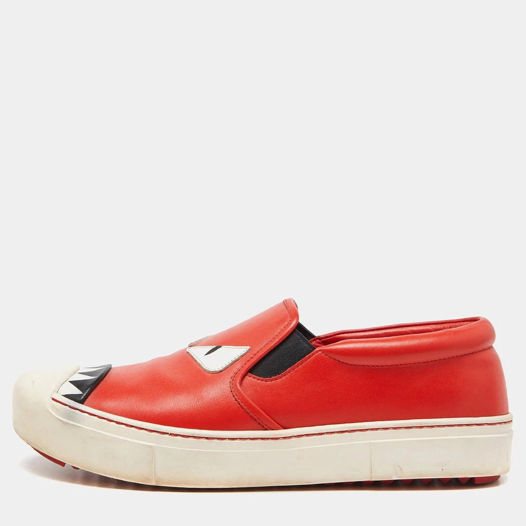 Fendi Fendi Tri Color Leather Monster Slip On Sneakers Size 38.5 1