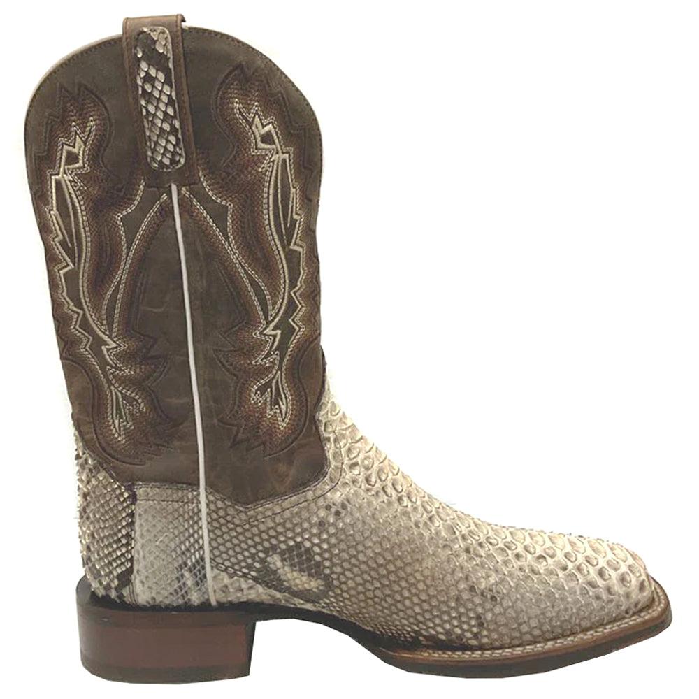 Dan Post Boots Brutus Embroidered Snake Square Toe Pull On Cowboy Boots