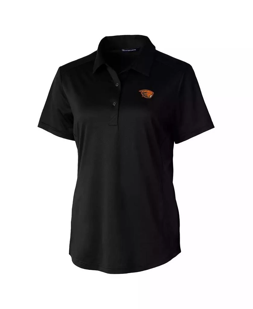 Cutter & Buck Women's Black Oregon State Beavers Prospect Textured Stretch Polo Top 3