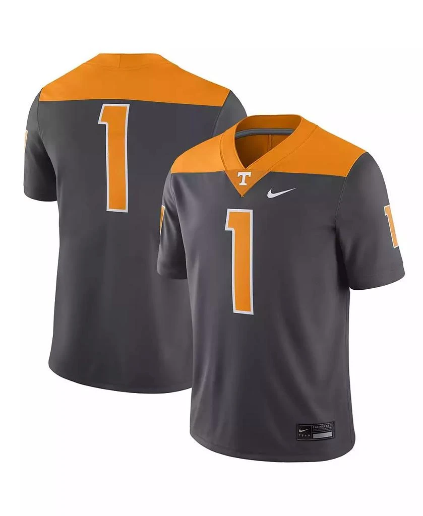 NIKE Men's #1 Anthracite Tennessee Volunteers Alternate Game Jersey 1