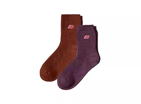 New Balance Waffle Knit Ankle Socks 2 Pack 2