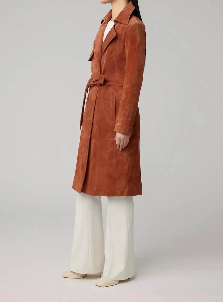 SOIA&KYO Soia&Kyo - Alexis-n Slim-fit Suede Trench Coat 3