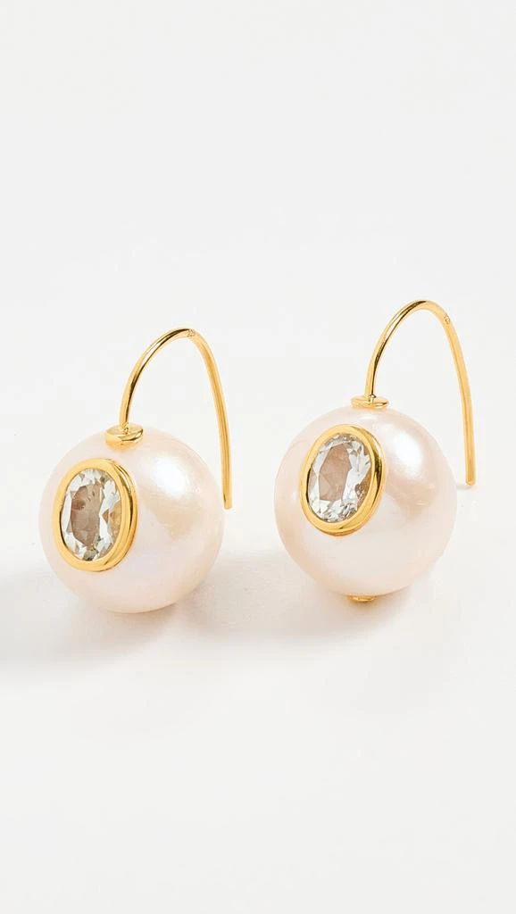 Lizzie Fortunato Pearl Pablo Earrings in Green Amethyst 1
