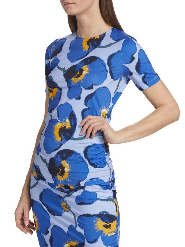 Carolina Herrera Ruched Poppy T-Shirt 3