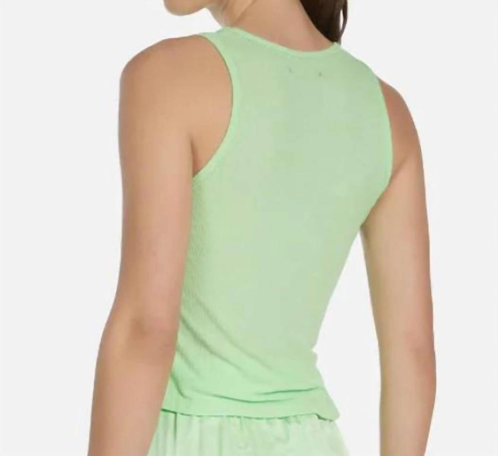 Michael Lauren Huntington Tank Top w/ Side Slit Light Green