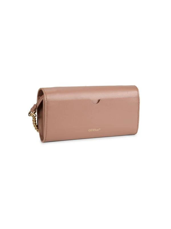 Off-White Leather Wallet On Chain 3