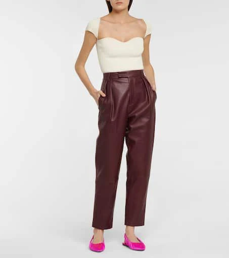 Khaite Roma satin slingback ballet flats 2