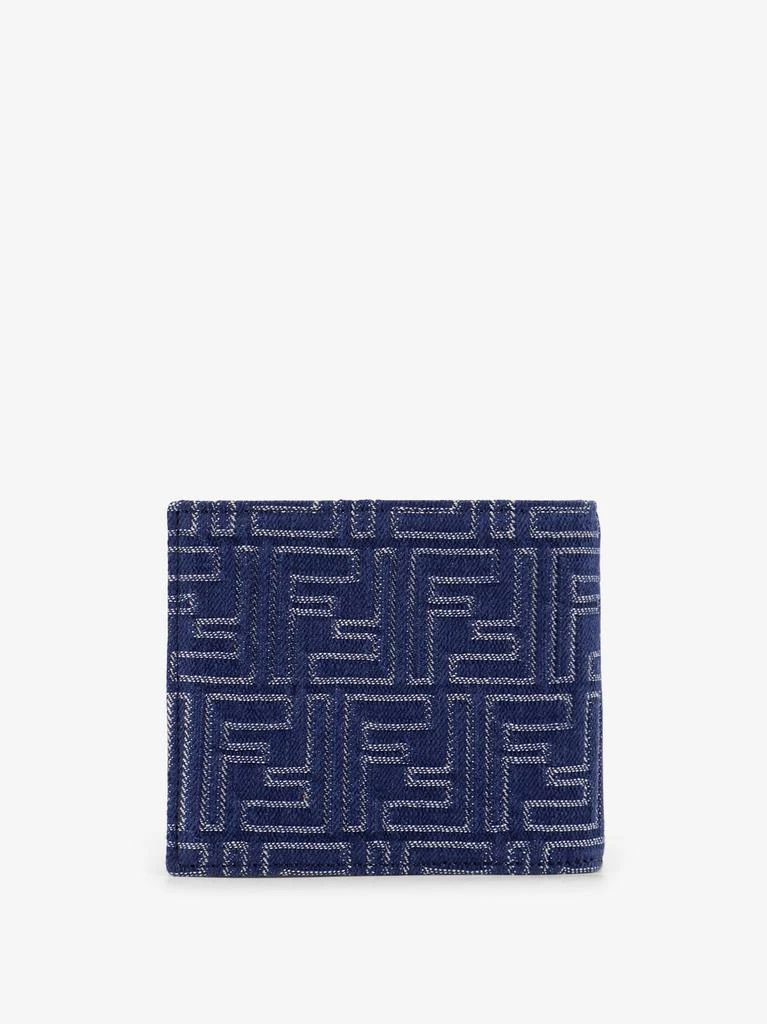Fendi Denim-effect FF Jacquard bi-fold wallet 2