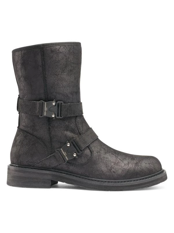 Karl Lagerfeld Paris Faux Shearling Biker Boots 1