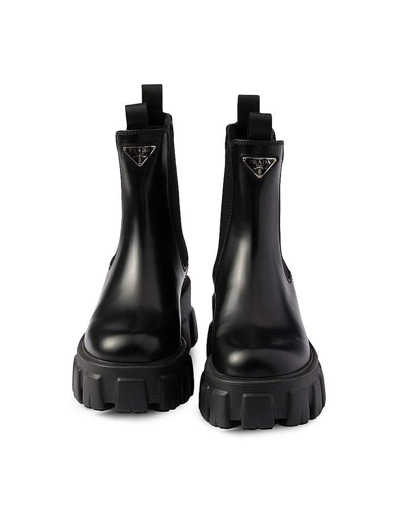 Prada Monolith Brushed Leather Chelsea Boots 5
