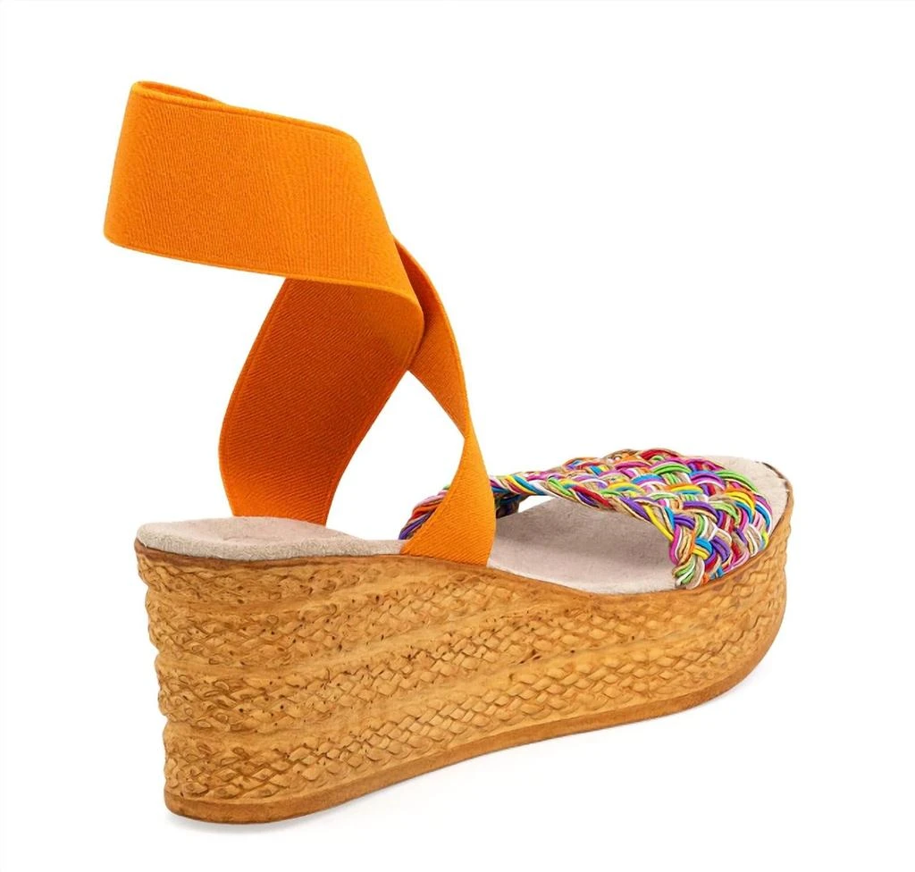 CHARLESTON SHOE CO. Bermuda Shoe In Orange/rainbow 5