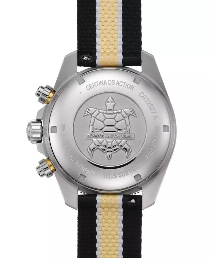 Certina Men's Swiss Automatic Chronograph DS Action Multicolor Nylon Strap Watch 45mm