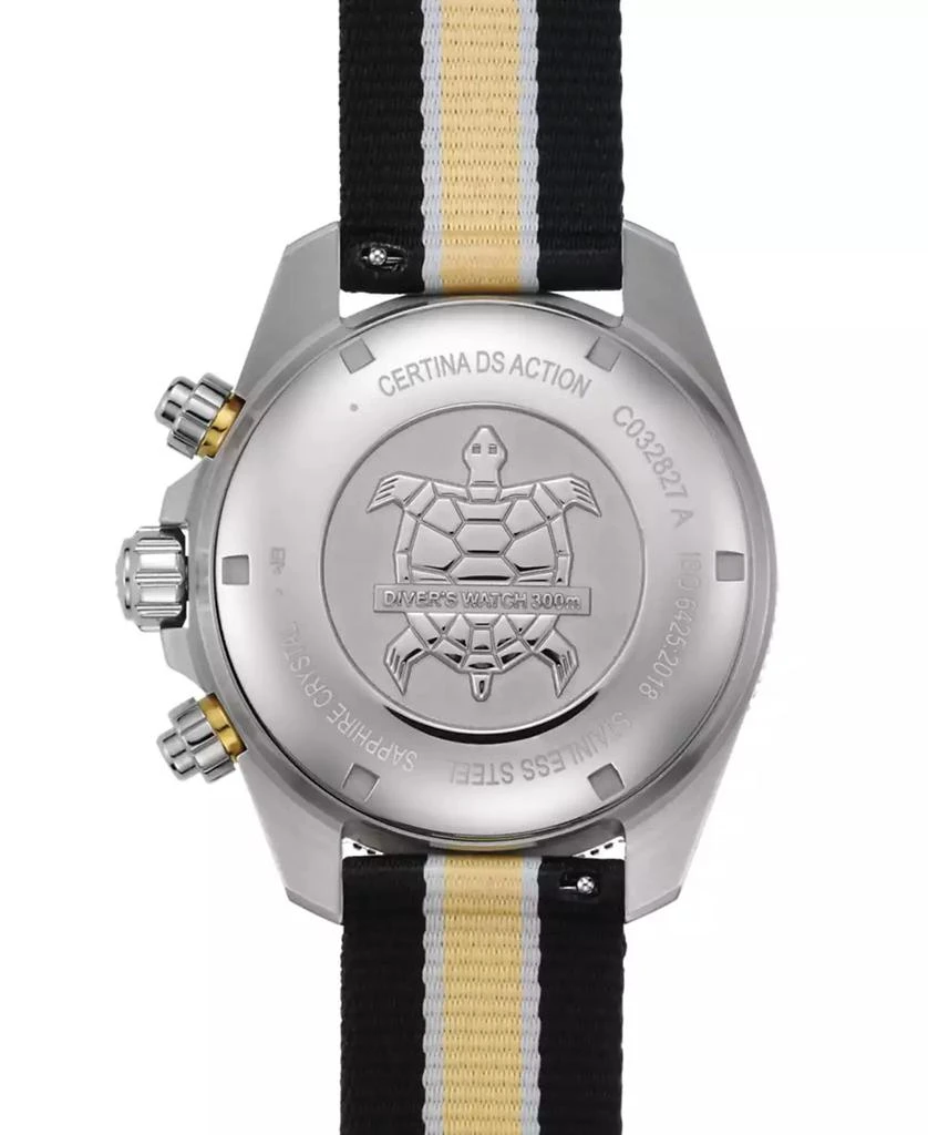 Certina Men's Swiss Automatic Chronograph DS Action Multicolor Nylon Strap Watch 45mm 2