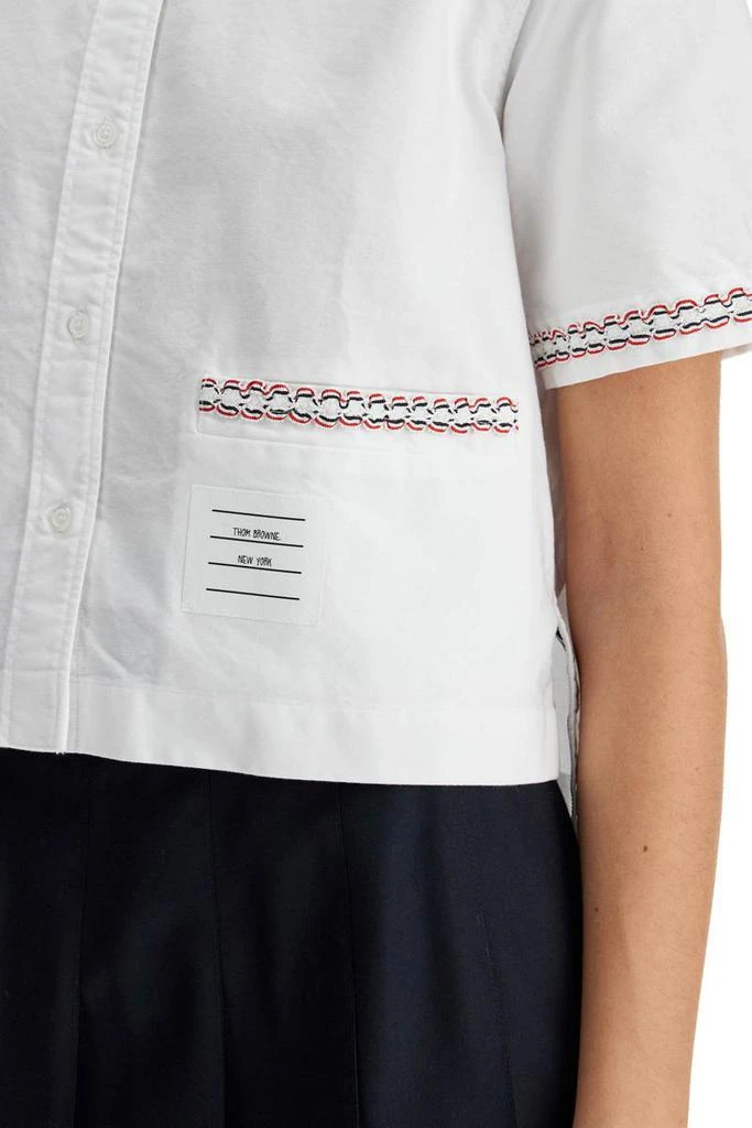 Thom Browne cropped oxford shirt for women 4