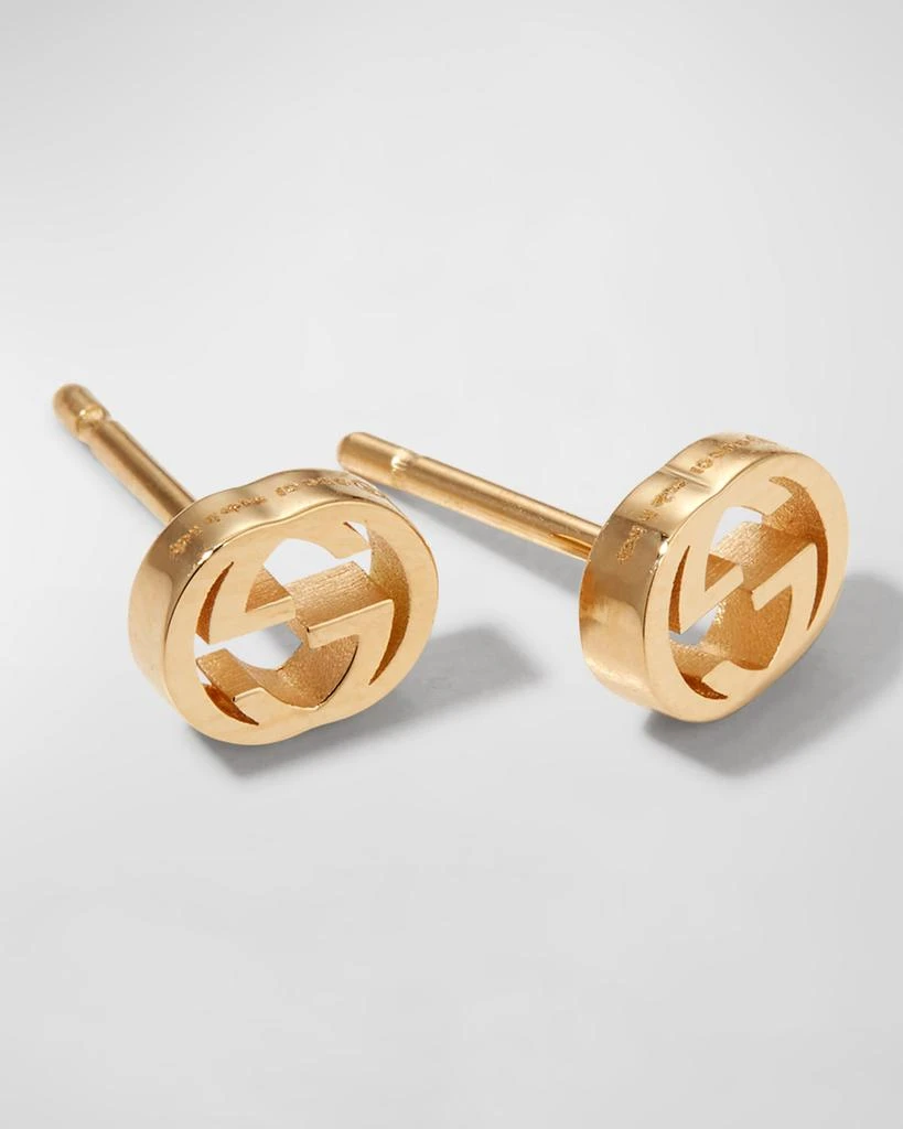 Gucci Interlocking-G Stud Earrings in Yellow Gold 3