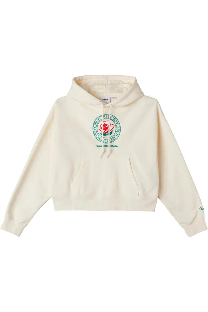 Obey Clothing Rose Hoodie In Unbleached 3