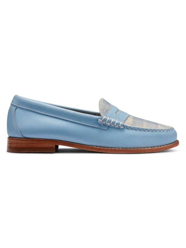 G.H. Bass Weejun Whitney Plaid Penny Loafers 1