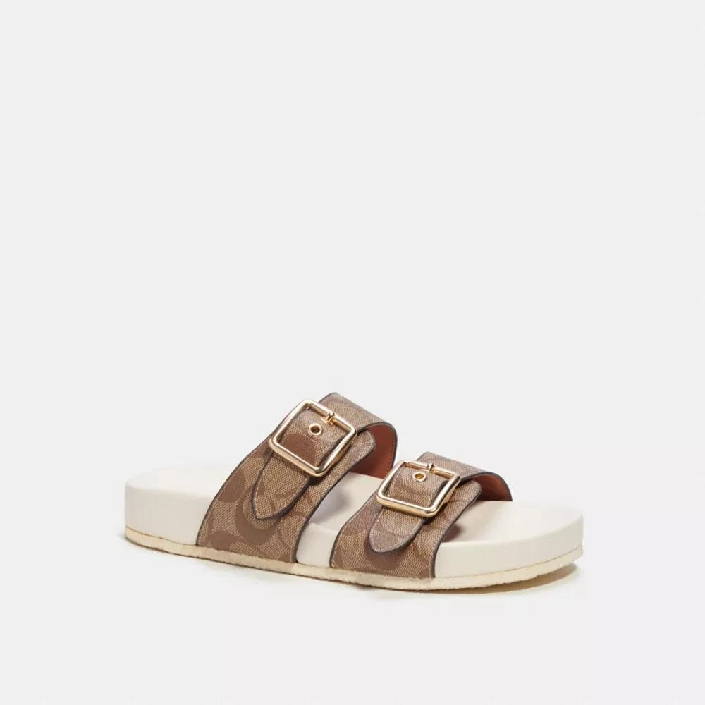 Coach Allanah Sandal In Signature Canvas 2