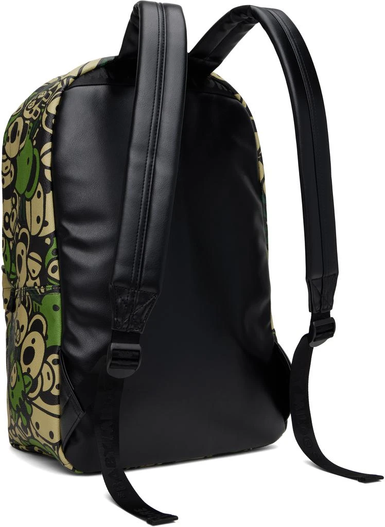 Bape Green Faux Leather Large Backpack 3