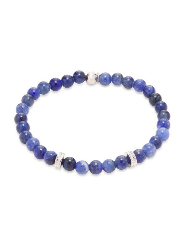 Tateossian RT Tyre Sodalite Beaded Medium Bracelet
