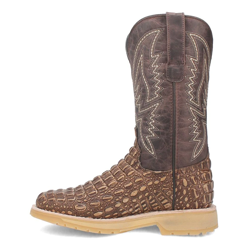 Dingo Death Valley Embroidered Croc Round Toe Cowboy Boots 3