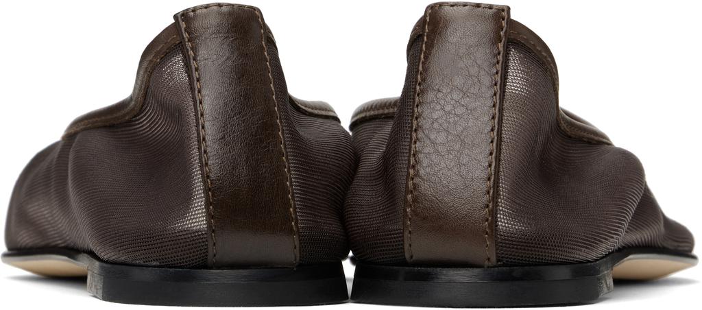 Dear Frances Brown Balla Mesh Ballerina Flats