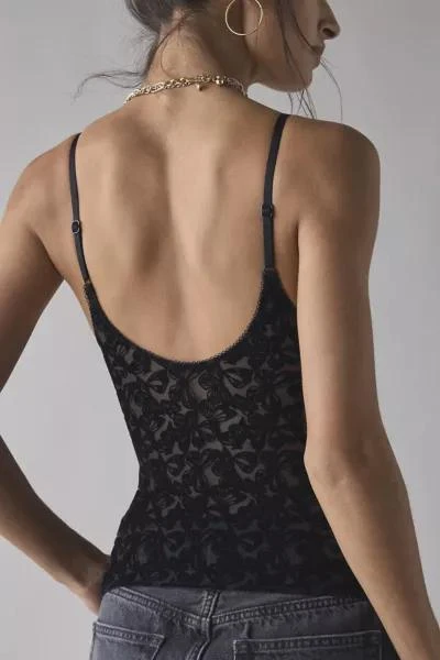 Out From Under Out From Under Je T'aime Semi-Sheer Flocked Mesh Cropped Cami 4