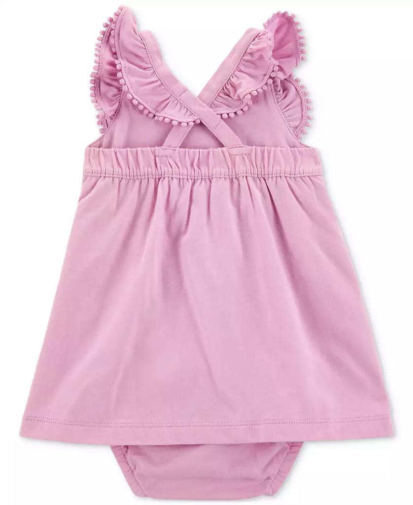 Carter's Baby Girls Cotton Pom-Pom Sunsuit Dress