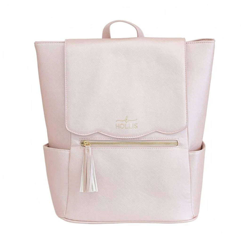 HOLLIS Women
s Frilly Diaper Backpack In Blush