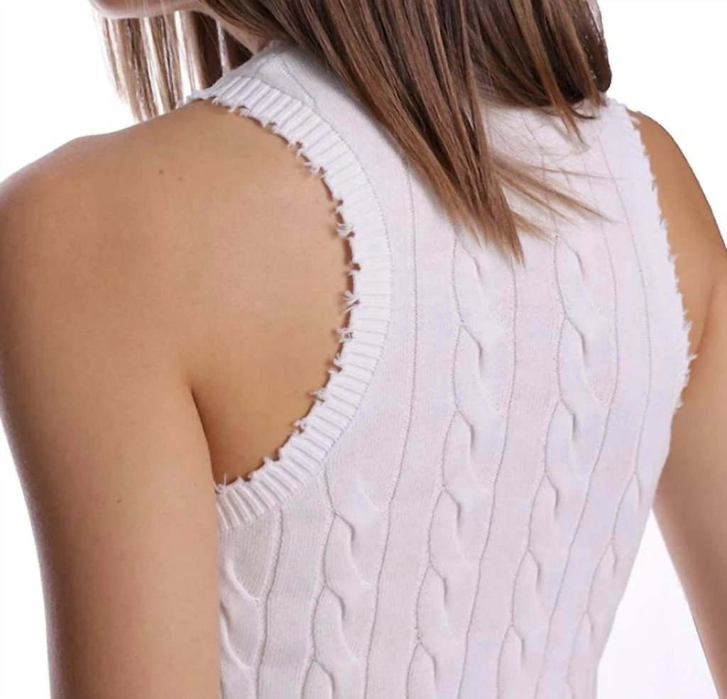 Minnie Rose Minnie Rose - Cotton Frayed Tank Top 3