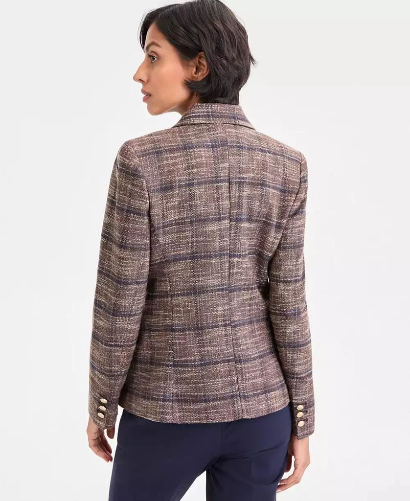 Tahari Women's Plaid Double-Breasted Blazer 4